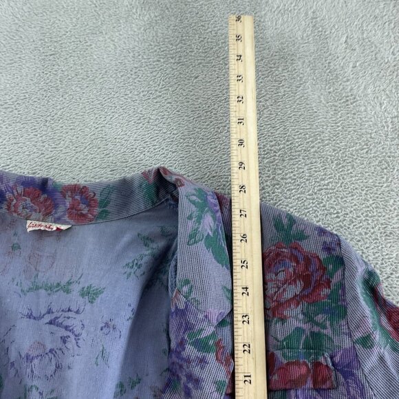 Vintage Floral Print Womens Blazer Jacket By Live It Up! Made In USA 5347 - Picture 4 of 7